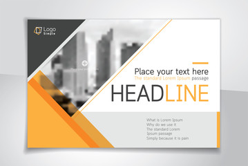 Horizontal vector background template for page covers, flyers, leaflets or advertising billboards