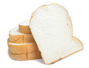 Slice bread isolated on white background