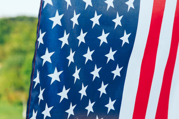 The flag of the United States is packed