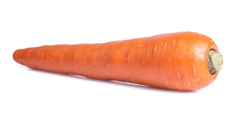 Fresh carrot isolated on white background