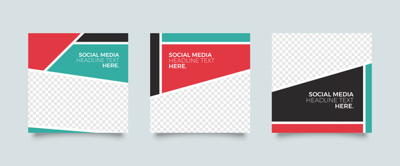 Modern promotion square web banner for social media mobile apps. Elegant sale and discount promo backgrounds for digital marketing