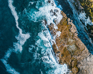 shore rocks and waves