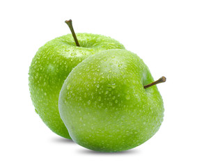 green apple fruit isolated on white background