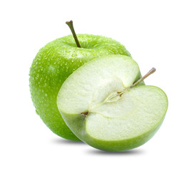 green apple fruit isolated on white background