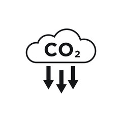 CO2 carbon emissions reduction icon design. vector illustration