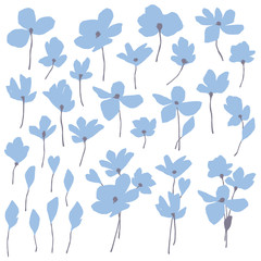 印象的で抽象的な花素材,