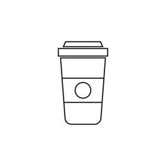 Coffee take away flat icon. vector illustration