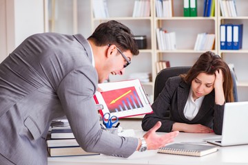 Office conflict between man and woman