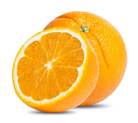 orange fruit isolated on white background
