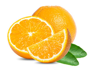 orange fruit isolated on white background