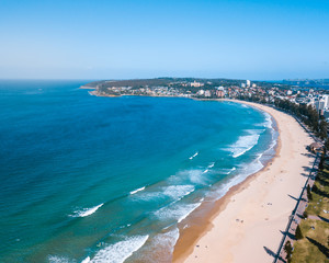 Fototapeta na wymiar beach aerial with coastline