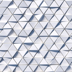 Fototapeta premium Seamless pattern of white triangles 3D render