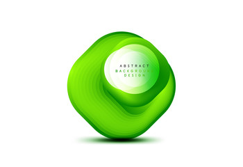 Square geometric banners with 3d smooth blend effect. Digital technology trendy icon design. Vector Illustration For Wallpaper, Banner, Background, Card, Book Illustration, landing page