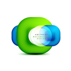 Square geometric banners with 3d smooth blend effect. Digital technology trendy icon design. Vector Illustration For Wallpaper, Banner, Background, Card, Book Illustration, landing page