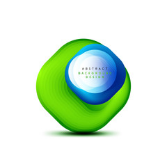 Square geometric banners with 3d smooth blend effect. Digital technology trendy icon design. Vector Illustration For Wallpaper, Banner, Background, Card, Book Illustration, landing page