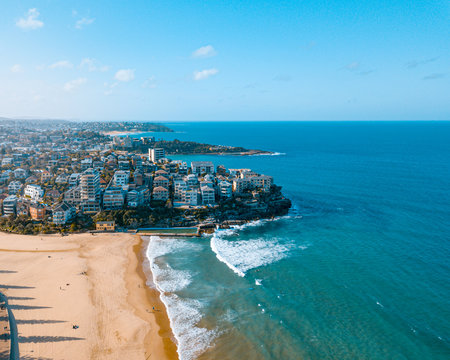 Beach Aerial At Manly Beach