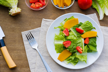fresh salad on a plate