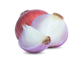 Red  onion isolated on white background