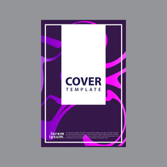 Marble Liquid Poster Template Purple Vector Images