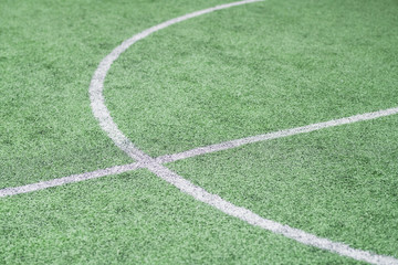 Obraz premium Part of football field where sports trainings and matches usually take place