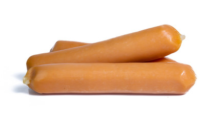 sausage raw isolated on white background