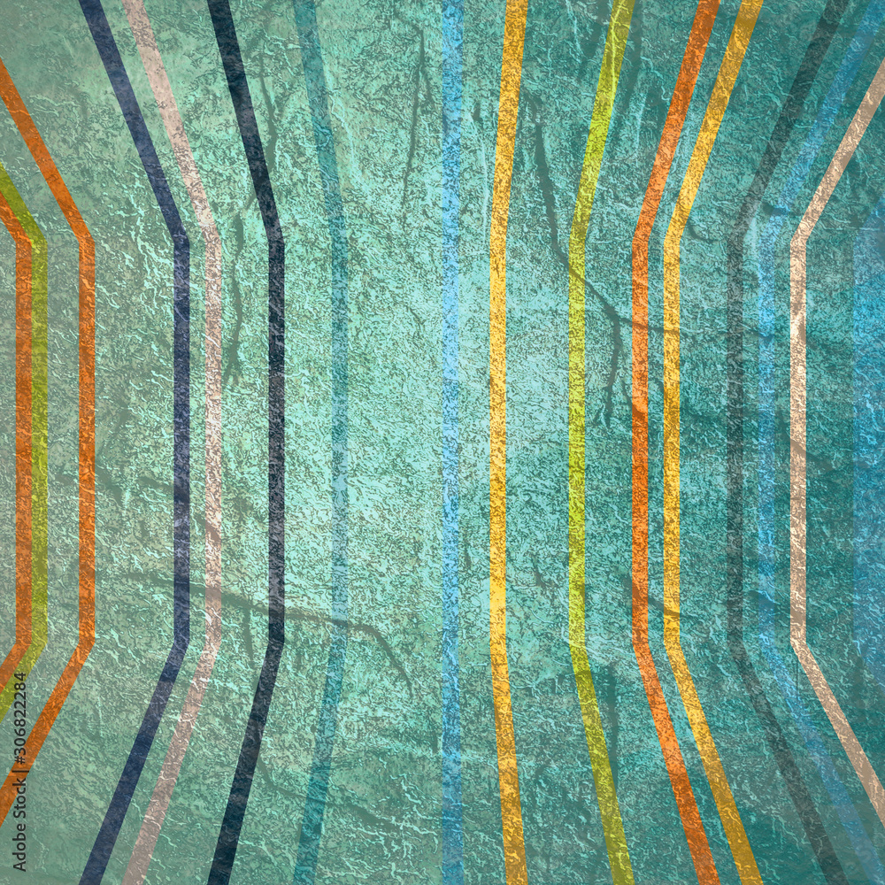 Wall mural geometry abstract background with stripes. various vertical lines. gradient paint