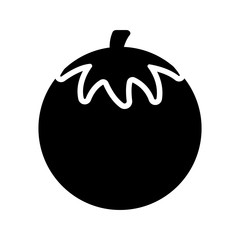 tomato silhouette icon vector