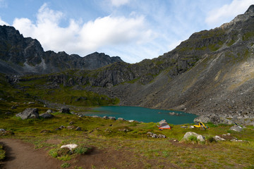 Reed Lakes Hike in Palmer Alaska on a cloudy day