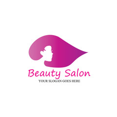 Beauty salon logo vector icon design template-vector