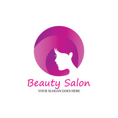 Beauty salon logo vector icon design template-vector