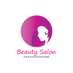 Beauty salon logo vector icon design template-vector
