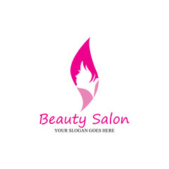 Beauty salon logo vector icon design template-vector