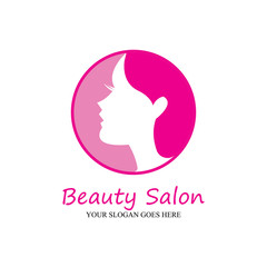 Beauty salon logo vector icon design template-vector