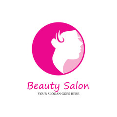 Beauty salon logo vector icon design template-vector