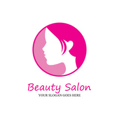 Beauty salon logo vector icon design template-vector