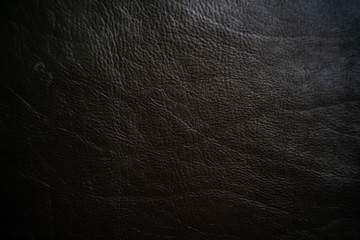 Genuine black vegetable tanned leather crafts background