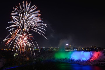 Fireworks over the American Falls