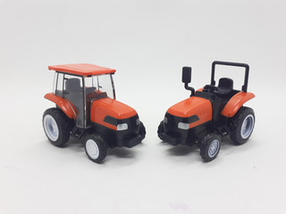 Photo Realistic Heavy Machinery Tractor Excavator Miniature Die Cast Toys Design for Souvenir Gift Collection Items in White Isolated Background 