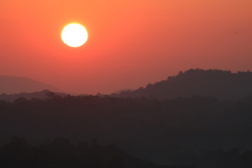 sunrise in mountains