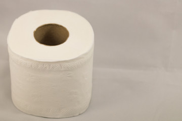 tissue roll on white background 
