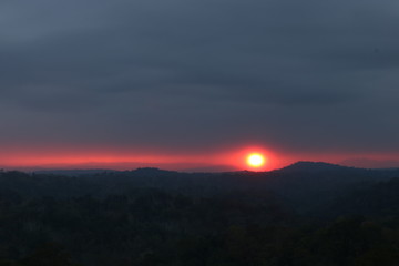 sunrise in the mountains