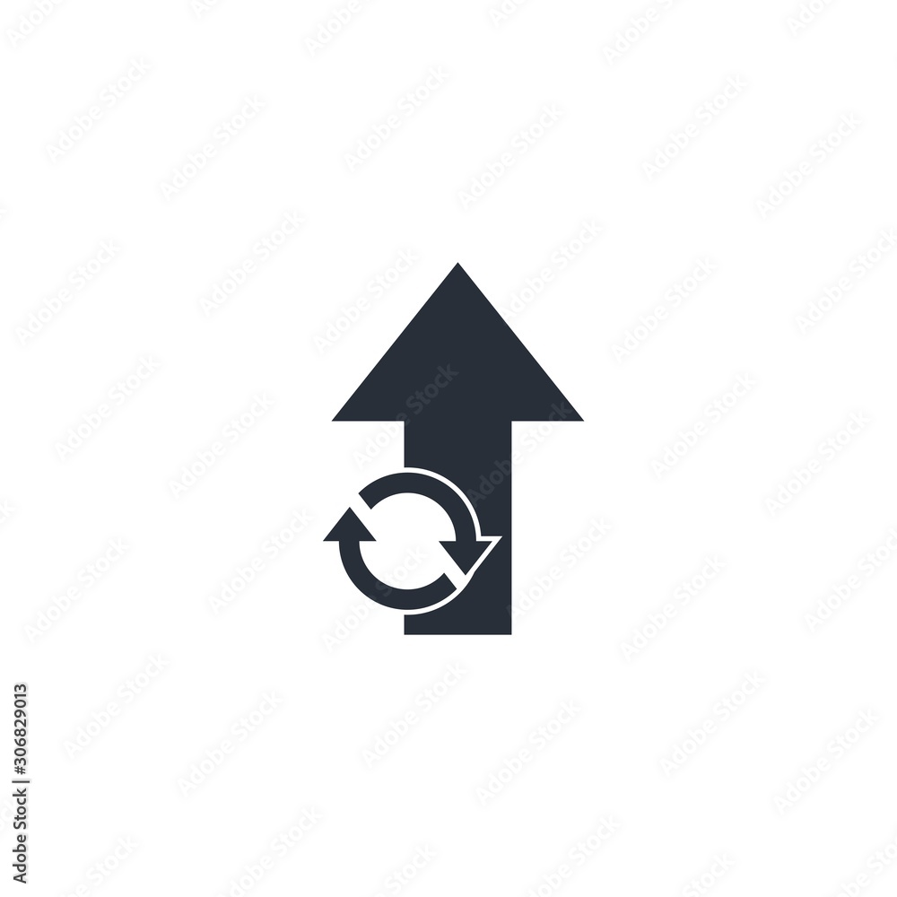 Poster get. arrow pointer. vector icon on a white background.