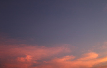 Beautiful blue sky landscape and colorful pink and orange sky background and wallpaper