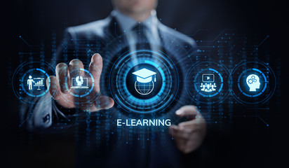 Fototapeta na wymiar E-learning Online Education Business Internet concept on screen.