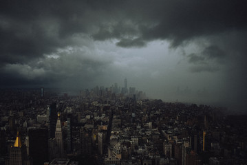 New York city during storm