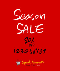 손으로 그린 세일 일러스트