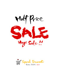 손으로 그린 세일 일러스트