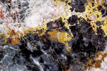 Marble black golden texture wall background