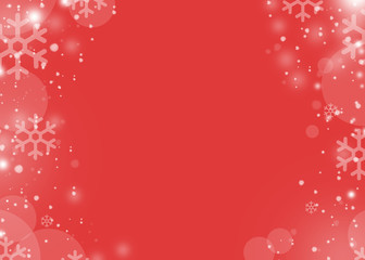 christmas red background with snowflakes  red background