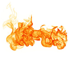 fire on a white background